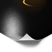 Golden Angel Wings auf schwarzem Hintergrund Fotodruck (Ecke)