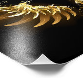Golden Angel Wings auf schwarzem Hintergrund Fotodruck (Ecke)