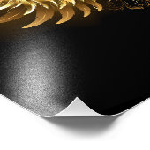 Golden Angel Wings auf schwarzem Hintergrund Fotodruck (Ecke)