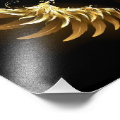 Golden Angel Wings auf schwarzem Hintergrund Fotodruck (Ecke)