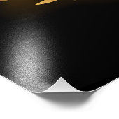 Golden Angel Wings auf schwarzem Hintergrund Fotodruck (Ecke)