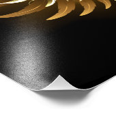 Golden Angel Wings auf schwarzem Hintergrund Fotodruck (Ecke)