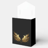 Golden Angel Wings auf schwarzem Hintergrund Geschenkschachtel (Geöffnet)