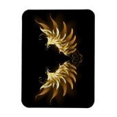 Golden Angel Wings auf schwarzem Hintergrund Magnet (Vertikal)