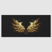 Golden Angel Wings auf schwarzem Hintergrund Magneteinladung (Vorderseite)