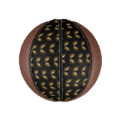 Golden Angel Wings auf schwarzem Hintergrund Mini Basketball (Vertikal)