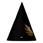 Golden Angel Wings auf schwarzem Hintergrund Partyhütchen (Links)