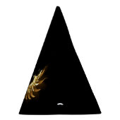 Golden Angel Wings auf schwarzem Hintergrund Partyhütchen (Rechts)