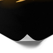 Golden Angel Wings auf schwarzem Hintergrund Poster (Ecke)