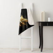 Golden Angel Wings auf schwarzem Hintergrund Sherpadecke (Beispiel)