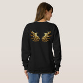 Golden Angel Wings auf schwarzem Hintergrund Sweatshirt (Schwarz voll)