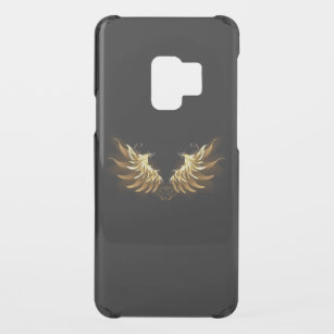 Golden Angel Wings auf schwarzem Hintergrund Uncommon Samsung Galaxy S9 Hülle
