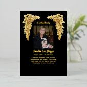 Golden Angel Wings in Memory dank Karte (Stehend vorne)