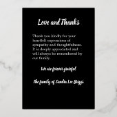 Golden Angel Wings in Memory dank Karte (Rückseite)