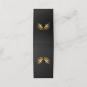 Golden Angel Wings on Black background Treuekarte (Außenseite Aufgefaltet)