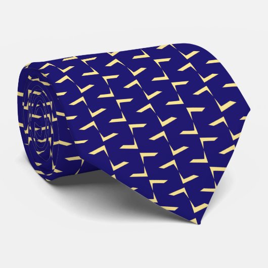 Golden Angles on Navy Blue Krawatte (Gerollt)