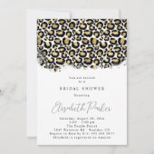 Golden Animal Print Bridal Dusche Einladung (Vorderseite)