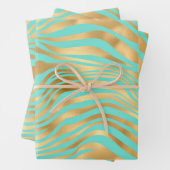 Golden Animal Print Mining Hintergrund Geschenkpapier Set (Beispiel)