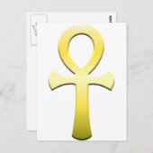 Golden Ankh Postkarte (Vorne/Hinten)