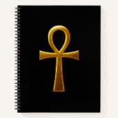 Golden Ankh Spiral Notebook Notizblock (Vorderseite)