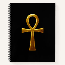 Golden Ankh Spiral Notebook Notizblock