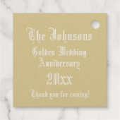 Golden Anniversary Illuminated Letter J Monogram Geschenkanhänger (Rückseite)