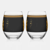 Golden Anunnaki Trinkbehälter Set Weinglas Ohne Stiel (Rechts)