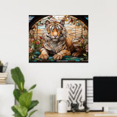 *~* Golden AP68 TIGER Hartglas 5:4 Fantasie Poster (Heimbüro)