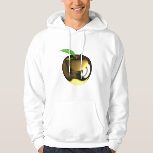Golden Apple mit Leaf Shiny Metallic Hoodie (Vorderseite)