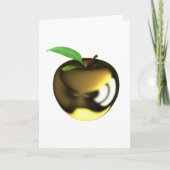 Golden Apple mit Leaf Shiny Metallic Karte (Vorderseite)