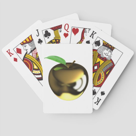 Golden Apple mit Leaf Shiny Metallic Spielkarten (Rückseite)
