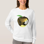 Golden Apple mit Leaf Shiny Metallic T-Shirt (Vorderseite)