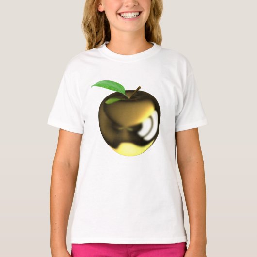Golden Apple mit Leaf Shiny Metallic T-Shirt (Vorderseite)