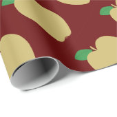 Golden Apple on Red Geschenkpapier (Rolleneckpunkt)