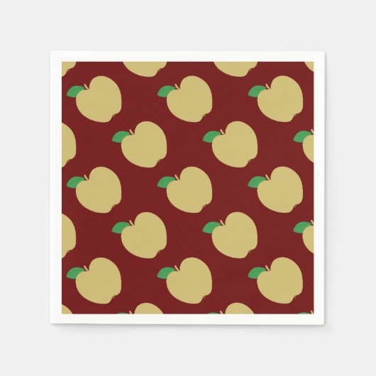 Golden Apple on Red Serviette (Vorderseite)