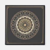 Golden arabesque mandala muster magnet (Vorne)