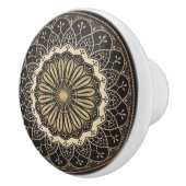 Golden arabesque mandala pattern  keramikknauf (Rechts)