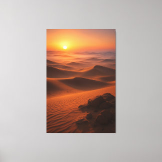 Golden Arabian Desert Dawn – Cinematic Landscape Leinwanddruck