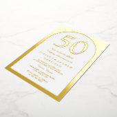 Golden Arch 50. Hochzeitstag Gold Folieneinladung (Gedreht)