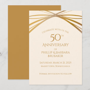 Golden Arch 50. Hochzeitstag Save the Date