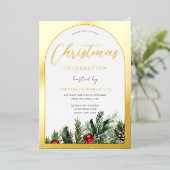 Golden Arch Family oder Weihnachts-Party Folieneinladung (Stehend vorne)