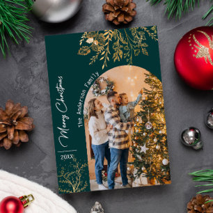 Golden Arch Foto Feierliche Minimalistische Weihna Einladung