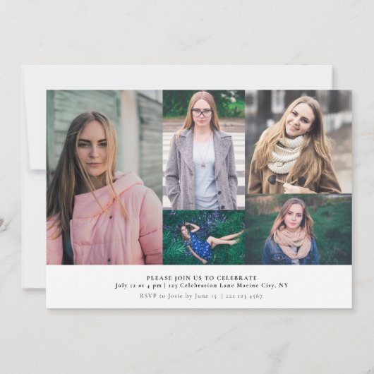 Golden Arches | Foto Calligraphy Abschluss Sage Einladung (Rückseite)