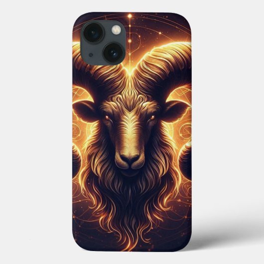 Golden Aries Zodiac Symbol Case-Mate iPhone Hülle (Rückseite)