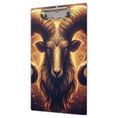 Golden Aries Zodiac Symbol Klemmbrett (Links)