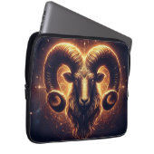 Golden Aries Zodiac Symbol Laptopschutzhülle (Vorne Rechts)