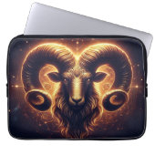 Golden Aries Zodiac Symbol Laptopschutzhülle (Vorderseite)