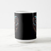 Golden Aries Zodiac Symbol mit Ornamenten Kaffeetasse (Mittel)