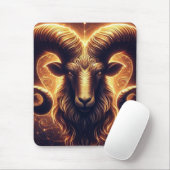 Golden Aries Zodiac Symbol Mousepad (Mit Mouse)