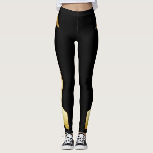 Golden Arrow Black Leggings (Vorderseite)